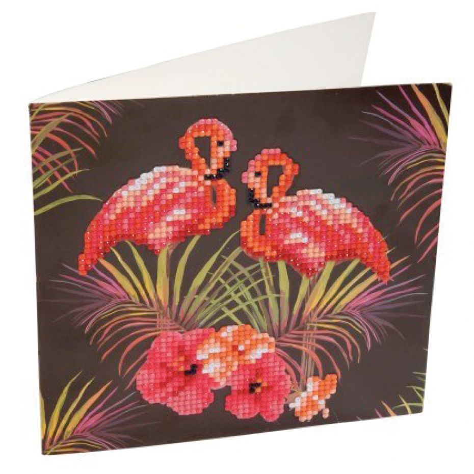 Card 18x18 - Flamingos