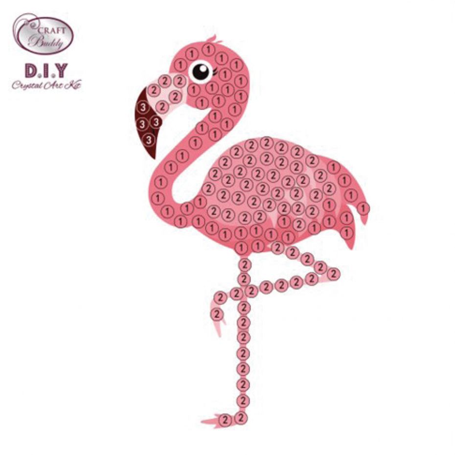 Sticker 9x9 Flamingo