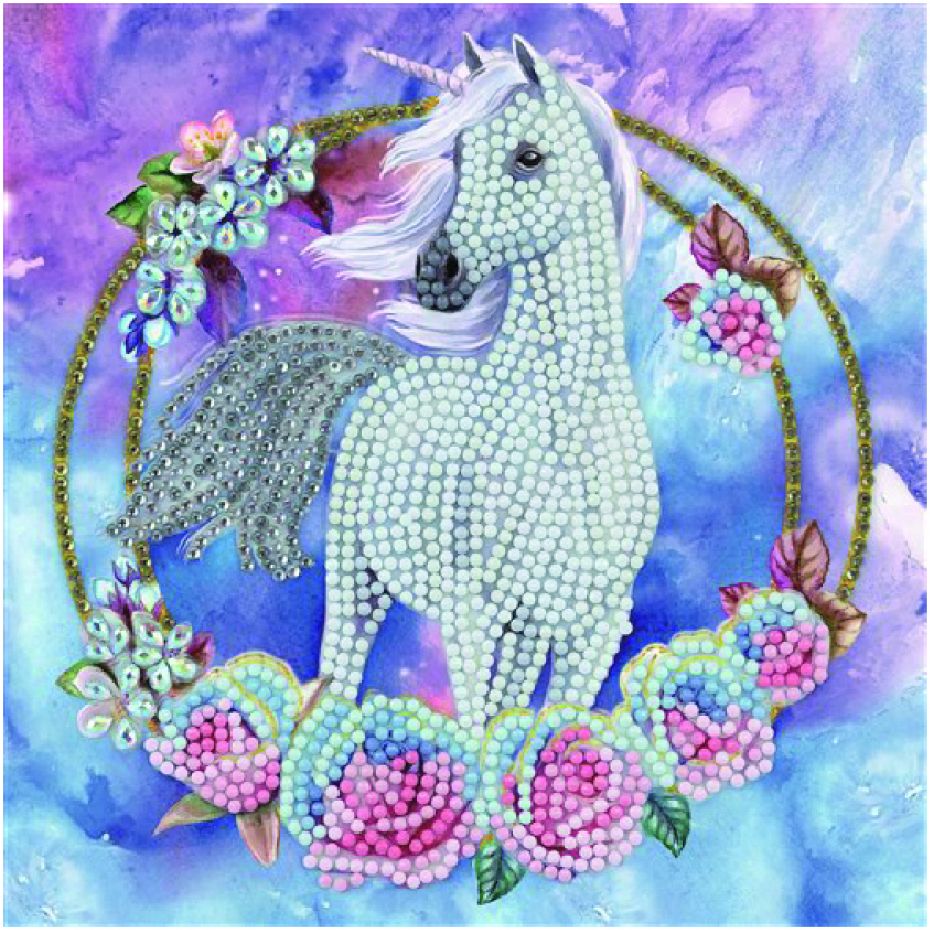 Card 18x18 - Unicorn Wreath