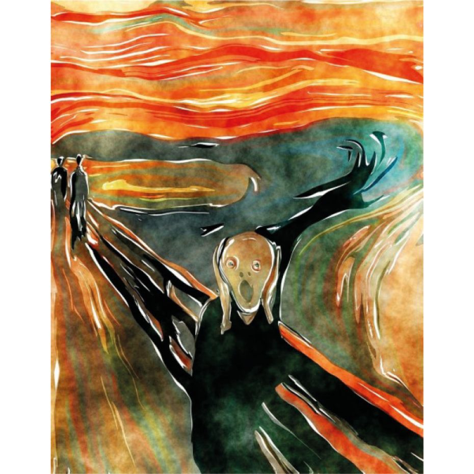 The scream - rounded 50x40