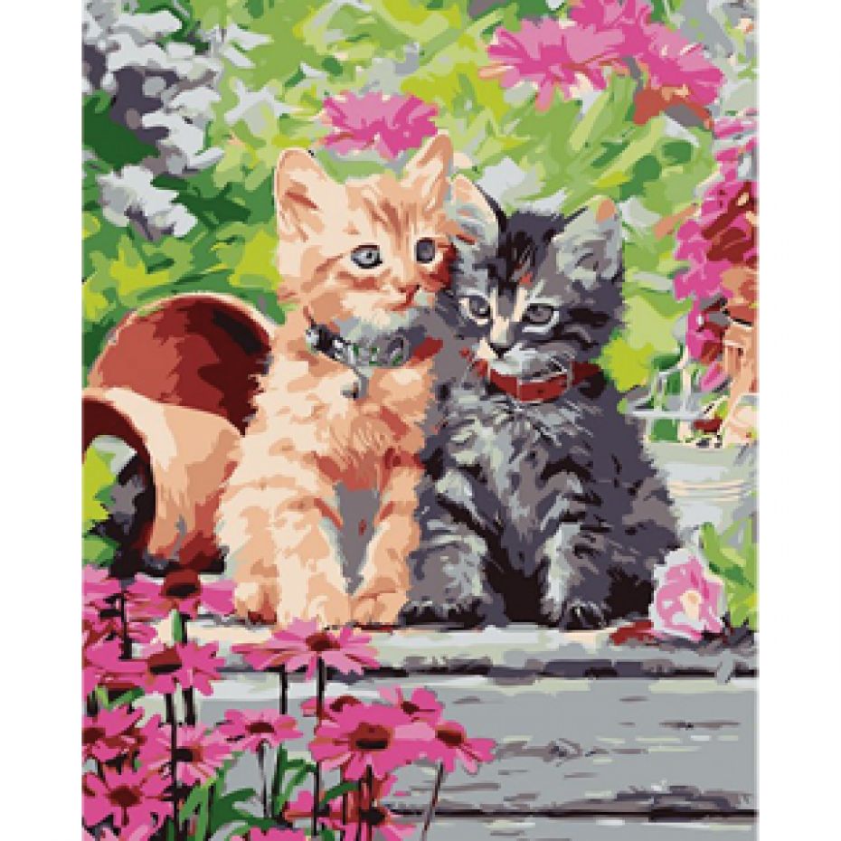 Kittens - paint 50x40